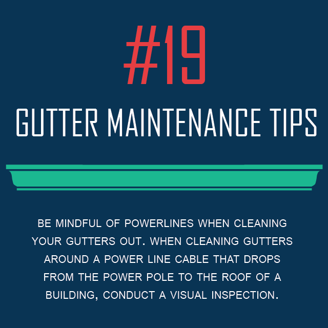 Gutter Maintenance Tips #19 - Watch For Power Line Hazards